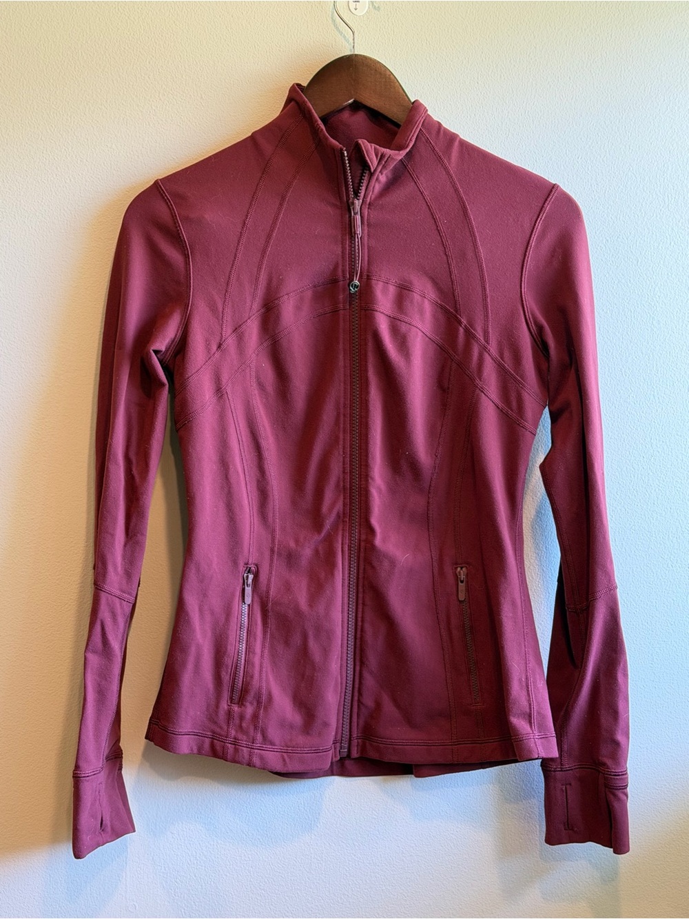 lululemon athletica Zip-Front Jacket in Wine Red Size 6